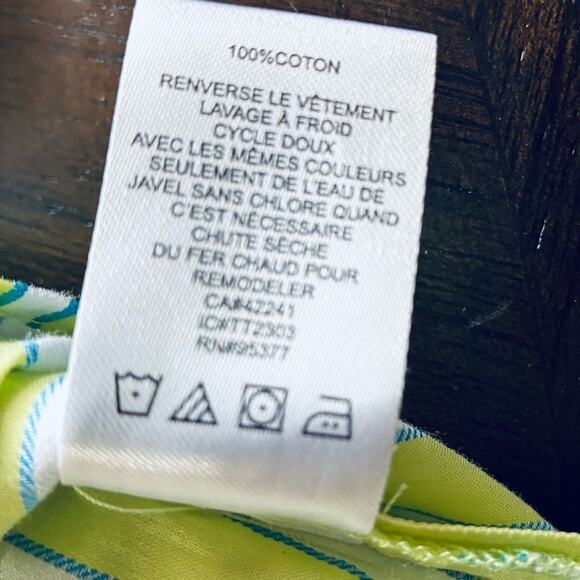 Anthropologie Sanctuary Light Green Striped Blouse Size: Medium - Picture 11 of 13